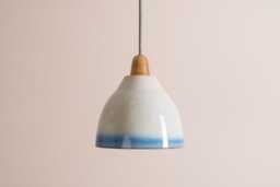 Blue & White Element Pendant Light in Ceramic Oak - thumbnail 1