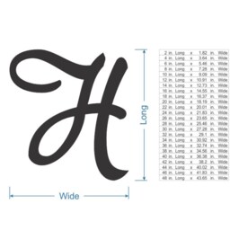 Unfinished Wooden Letter H - Cursive - Large Wall Decor For Nursery, Wedding, Or Diy Craft - thumbnail 2