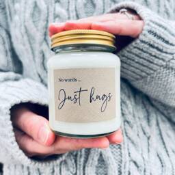 No Words, Just Hugs Scented Soy Candle, Thinking Of You, Sympathy, Bereavement Gift - thumbnail 2