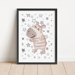 Safari Animals Nursery Print Set Pastel Lion, Zebra, Elephant - thumbnail 2