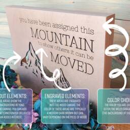 Wood Canvas Wall Art Decor - You Have Been Assigned This Mountain To Show Others It Can Be Moved - thumbnail 3
