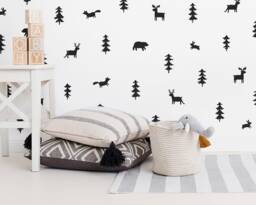 Woodland Wall Decals - Nursery Stickers, Decals, Forest Tree Animal - thumbnail 1