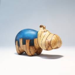 Duo Hippopotamus Sculpture - 9 - thumbnail 2