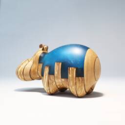 Duo Hippopotamus Sculpture - 9 - thumbnail 4