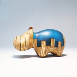 Duo Hippopotamus Sculpture - 9 - thumbnail 3
