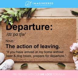 Welcome Doormat Funny - Departure Definition Customized Door Mat Porch Decor Housewarming Gift Personalized - thumbnail 1