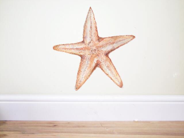 Starfish Wall Decal, Starfish Sticker, Nautical Nursery, Starfish Decor, Starfish Decals, Mermaid Decor, Ocean Nursery, Under The Sea, Sea Art - image 1