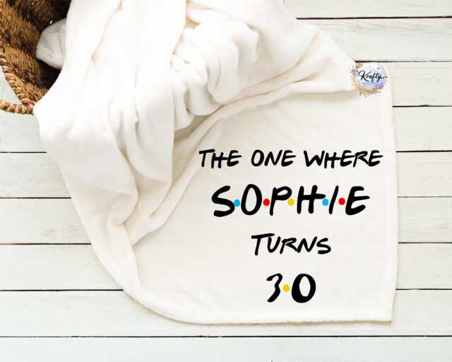 Personalised Blanket - Friends Birthday Gift For Her Him Custom The One Where Any Age 16Th 18Th