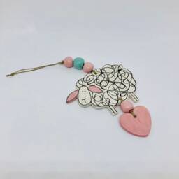 Handmade Ceramic Wall Hanging Ornament Home Decor, Handcrafted Pottery, Gift For Cow Lovers - thumbnail 3