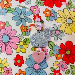 Handmade Ceramic Wall Hanging Ornament Home Decor, Handcrafted Pottery, Gift For Cow Lovers - thumbnail 4