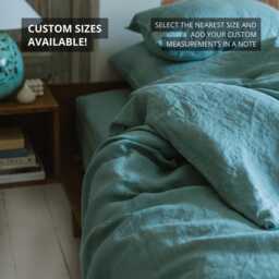 stone Washed Linen Blanket Organic Farmhouse Bedspread - thumbnail 3