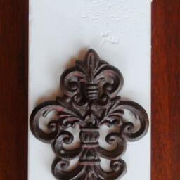 "Wall Hanging With Crystal Knob & French Iron Hook - Original ""Bauble Board" - thumbnail 2