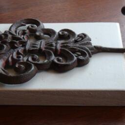 "Wall Hanging With Crystal Knob & French Iron Hook - Original ""Bauble Board" - thumbnail 4