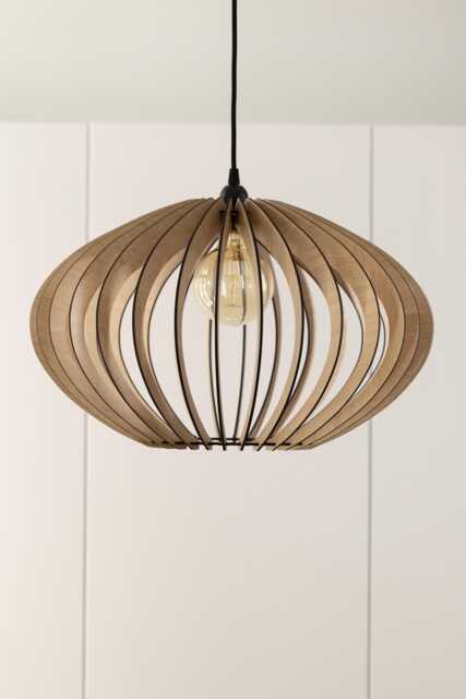 Wooden Light Fixture, Wood Pendant Lamp, Ceiling Light, Modern Design, Kitchen Island, Mid Century, Nordic Style, Handmade Lighting - image 1