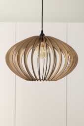 Wooden Light Fixture, Wood Pendant Lamp, Ceiling Light, Modern Design, Kitchen Island, Mid Century, Nordic Style, Handmade Lighting - thumbnail 1