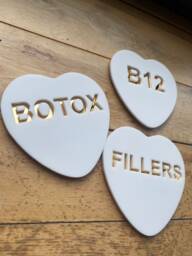 Mini Acrylic Heart Wall Decor Set Of 3, Mirror Accent - thumbnail 1