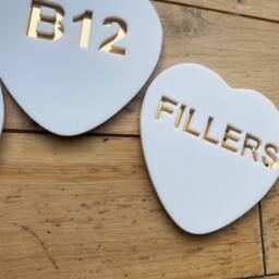 Mini Acrylic Heart Wall Decor Set Of 3, Mirror Accent - thumbnail 3