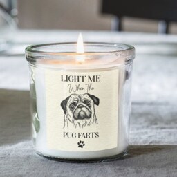 Pug Gifts, Funny Gift For Dog Owners, Farts Candle, Scented Jar Candles, Mum, Dad, Mothers Day, Novelty, Pet Present - thumbnail 3
