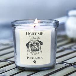 Pug Gifts, Funny Gift For Dog Owners, Farts Candle, Scented Jar Candles, Mum, Dad, Mothers Day, Novelty, Pet Present - thumbnail 2