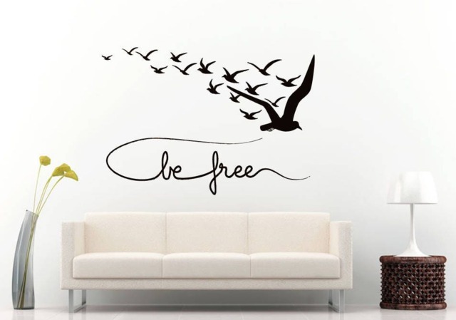 Be Free Birds Pelicans Flying Diy Wall Stickers Decals Vinyl Mural Decor Art L2173 - image 1