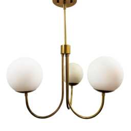 Modern Handmade Brass Globe Chandelier - Hannah Cafe Ceiling Light For Dining & Lounge - thumbnail 3