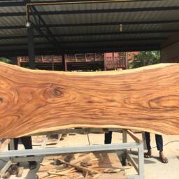 Custom Acacia Live Edge Dining Table, 100'' Length Rare Wood - thumbnail 3