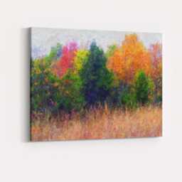 Vibrant Autumn Woodland Impressionist Forest Landscape Canvas Wall Art Print Decor Picture Ready To Hang - thumbnail 4