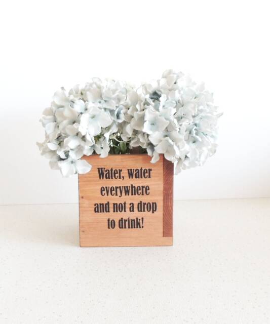 "Wooden Succulent Planter Rustic " - image 1