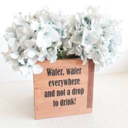 "Wooden Succulent Planter Rustic " - thumbnail 2