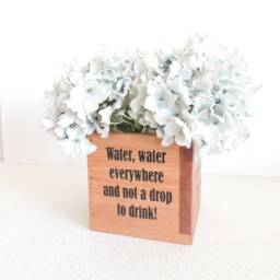 "Wooden Succulent Planter Rustic " - thumbnail 3