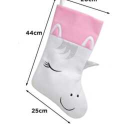 Personalized Unicorn Christmas Stocking Pink Glitter Print - thumbnail 3