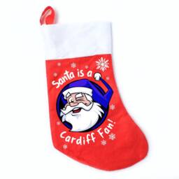 Santa Is A Cardiff Fan Stocking Fanmade Christmas Merchandise - thumbnail 3