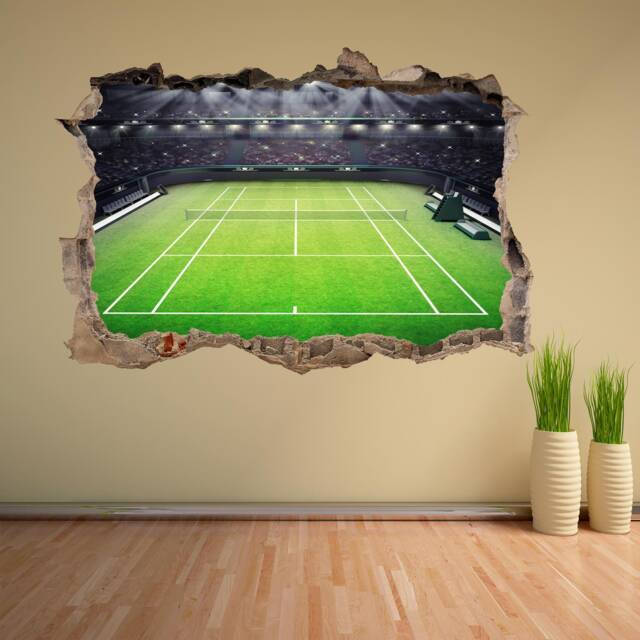 Tennis Court Wall Decal Sticker Mural Print Art Home Office Bedroom Decor Sports Cv9