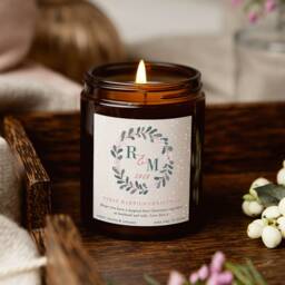 Personalised First Married Christmas Candle Soy Wax Apothecary Jar