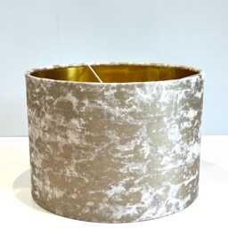Handmade By Order Luxury Mink Gold Foild Velvet Drum Lamp Shade Pendant Light All Shapes & Sizes Available - thumbnail 4