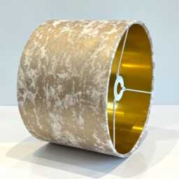 Handmade By Order Luxury Mink Gold Foild Velvet Drum Lamp Shade Pendant Light All Shapes & Sizes Available - thumbnail 3
