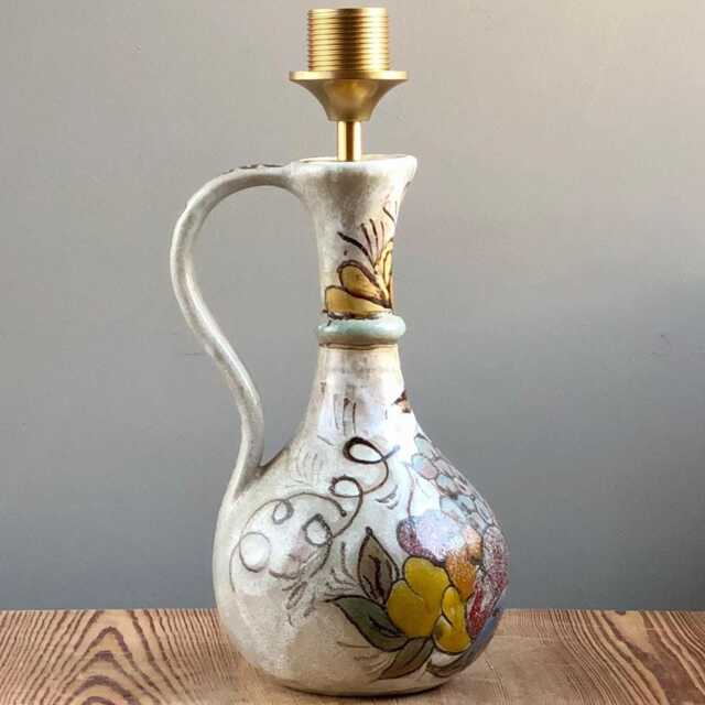 Table Lamp Made From A Vintage Vase. By The Italian Ceramist Elio Schiavon - Without Lampshade - image 1