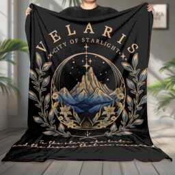 City Of Starlight Fleece Blanket, Acotar Reading Blanket Gift, Gift For Fan, Book Decor - thumbnail 1