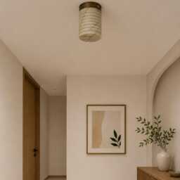 Alabaster Ceiling Light Fixture, Flush Mount Marble Lamp, Luxury Home Decor, Bathroom Hallway Lights Stone - thumbnail 3