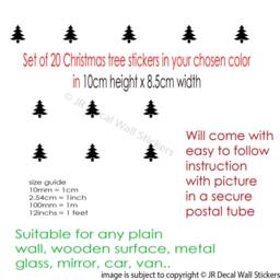 20 Merry Christmas Tree Wall Decals, Removable Xmas Decor - thumbnail 3