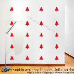 20 Merry Christmas Tree Wall Decals, Removable Xmas Decor - thumbnail 2