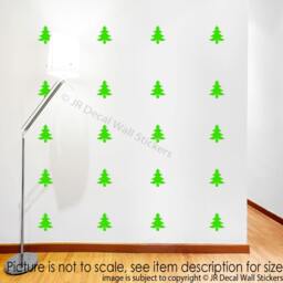 20 Merry Christmas Tree Wall Decals, Removable Xmas Decor - thumbnail 4