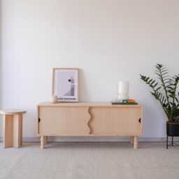 Wooden Multimedia Console, Handmade Tv Stand - Moreta