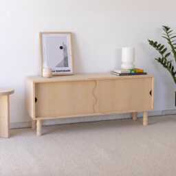 Wooden Multimedia Console, Handmade Tv Stand - Moreta - thumbnail 2