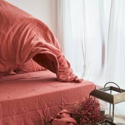 Softened Linen Flat Sheet Queen, King, Full - Oeko-Tex Certified - thumbnail 3