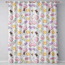 Cute Easter Bunny Ice Cream Donut Chick Kawaii Background Seamless Pattern Readymade Eyelet Ring Top Thermal 100% Blackout Curtains - thumbnail 2
