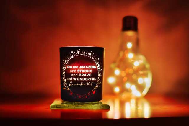 Inspirational Glow-Through Candle Handmade in Cornwall - image 1