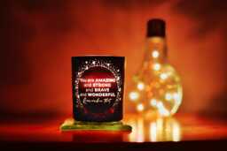Inspirational Glow-Through Candle Handmade in Cornwall - thumbnail 1