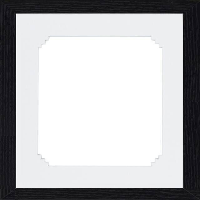 Black Photo Frame With Step Mounts, Wooden Effect - image 1