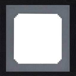 Black Photo Frame With Step Mounts, Wooden Effect - thumbnail 3